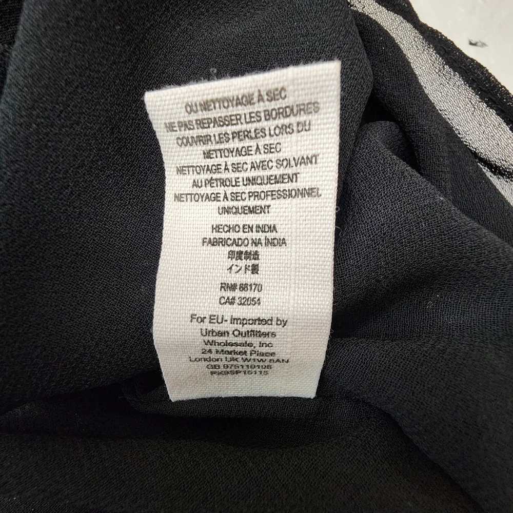 Free People Embroidered Black and Gold Floral Women's Dress Size XS Beaded Mini - Picture 4 of 9